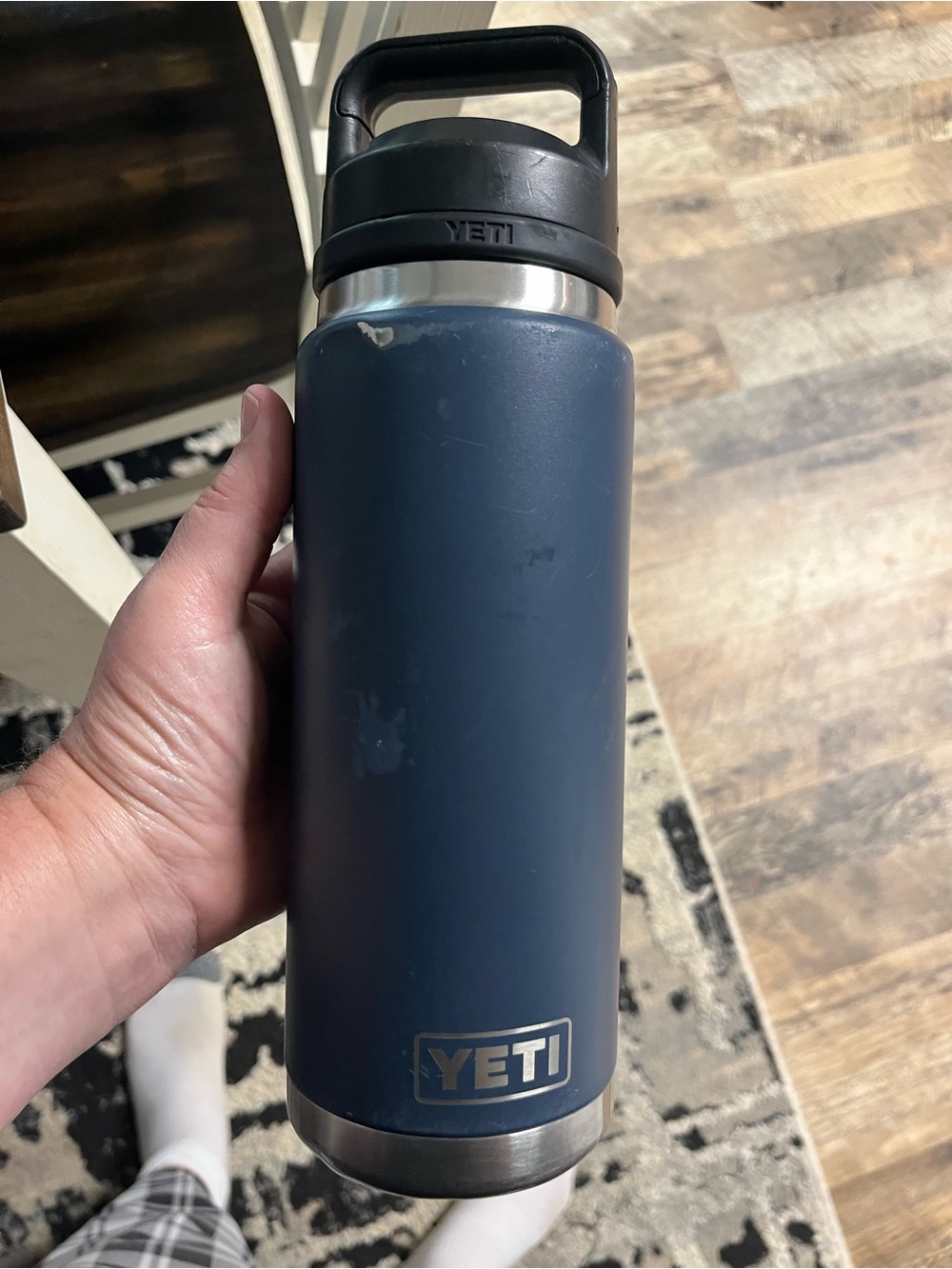 Yeti Blue Stainless Steel Travel Bottle with Carry Lid 26oz